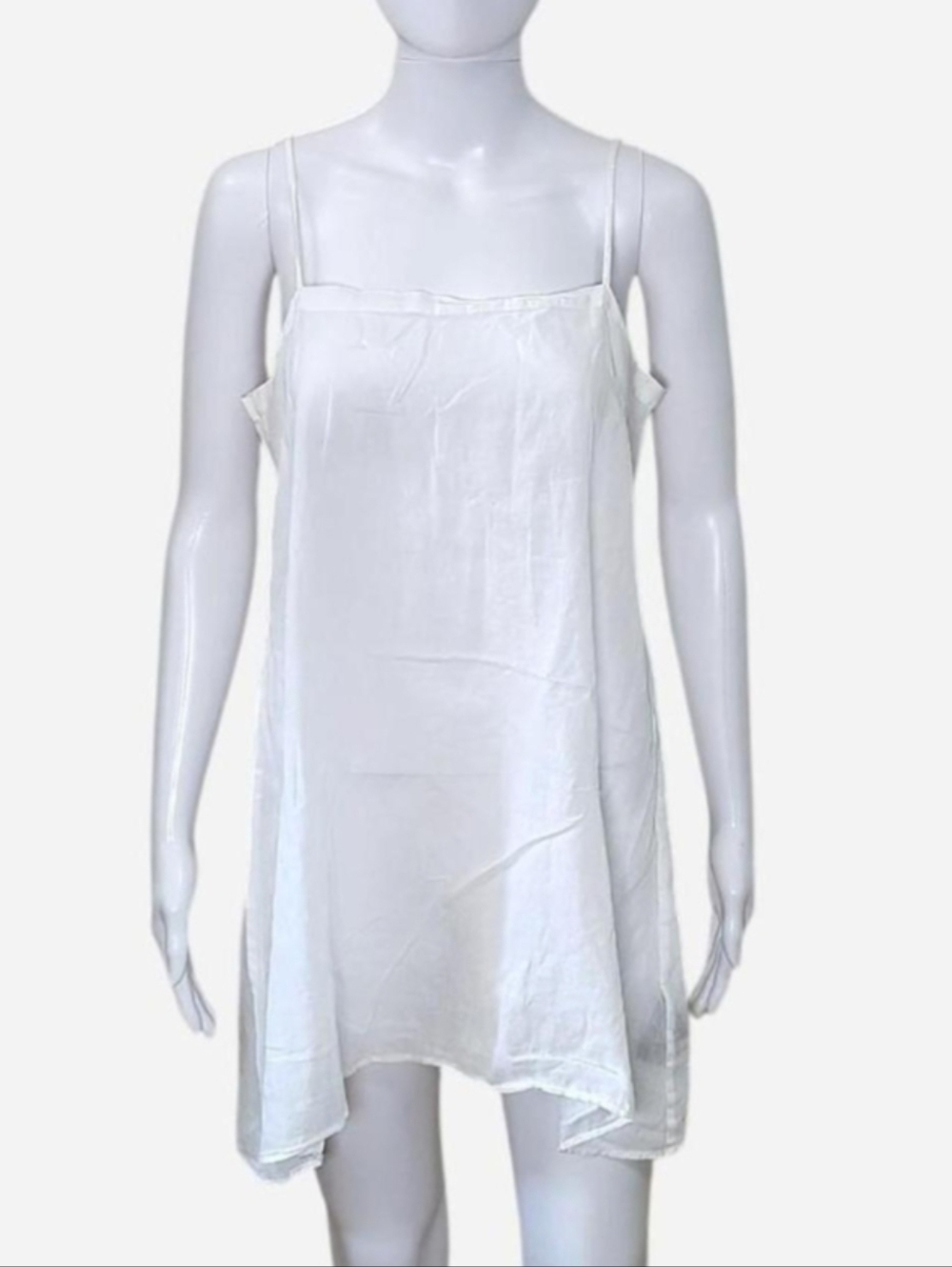 Isabel Marant Étoile White cotton lightweight slip dress with adjustable straps